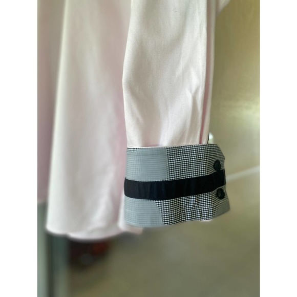 Absolute Rebellion Slim Fit Pink button down with black buttons. 2XL - Picture 8 of 9